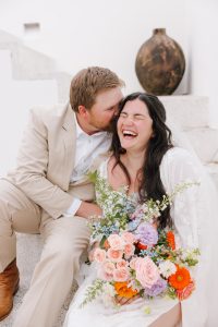 Payton and Aaron intimate wedding couple portrait at Villa Papelillos Sayulita destination wedding